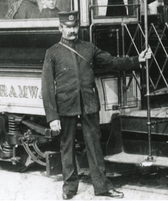 Cardiff Corporation Tramways inspector circa 1904