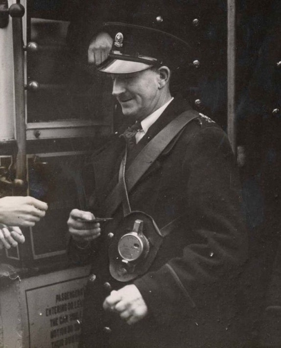 Cardiff Corporation Tramways conductor 1940s