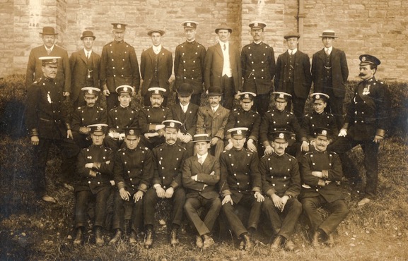 Cardiff Corporation Tramways staff photo pre Great War