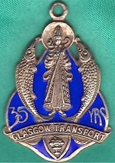Glasgow Corporation Transport 35 years long service fob