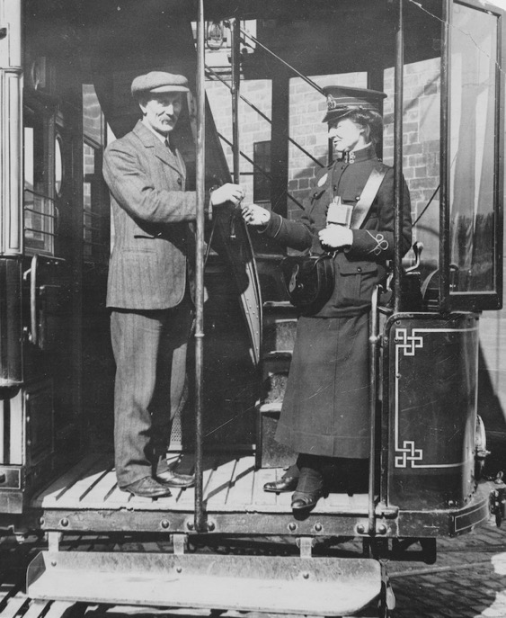 First Glasgow Corporation Tramways Great War conductress 25th April 1915