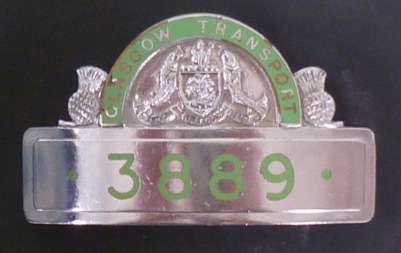 Glasgow Corporation Tramways replacement cap badge