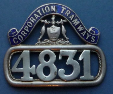 Glasgow Corporation Trawmays tramwaymans cap badge