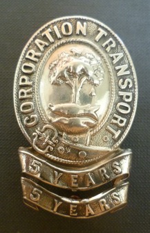 Glasgow Corporation Transport 10 years service badge