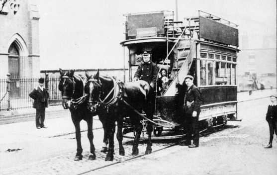 Derby Corporation Horse tram in Ashbourne Road