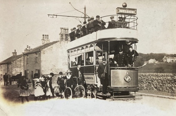 Colne and Trawden Light Railway Tram No 9 at Laneshawbridge