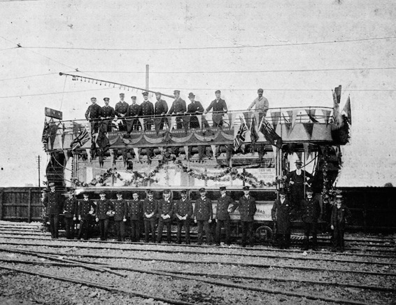 Gravesend and Northfleet Electric Tramways staff photo 1903