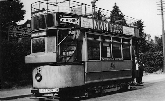 Gloucester Corporation Tramways Tram No 12 and conductor