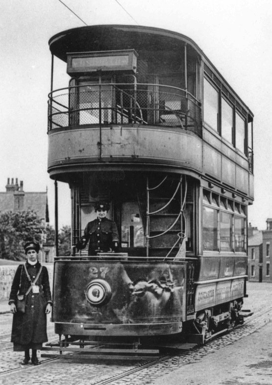 Doncaster Corporation Tramways Trma No 27 and Great War female crew