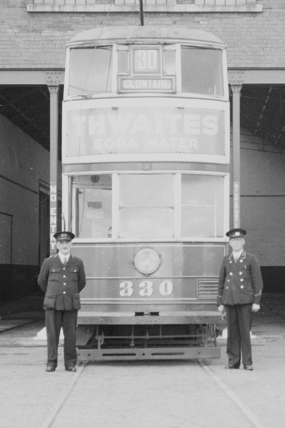 Dublin United Tramways inspectors and Tram No 330
