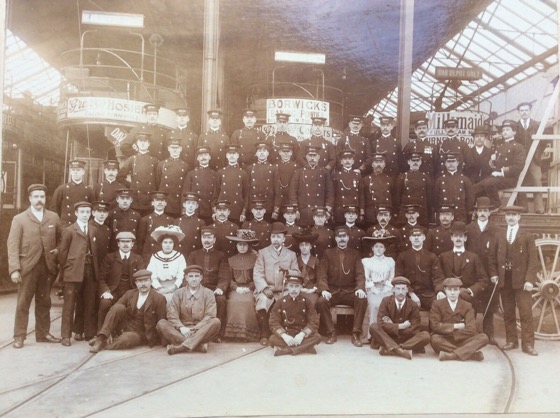 Colchester Corporation Tramways staff photo 1910.