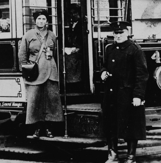 Gateshead and District Tramways Great War tram conductress
