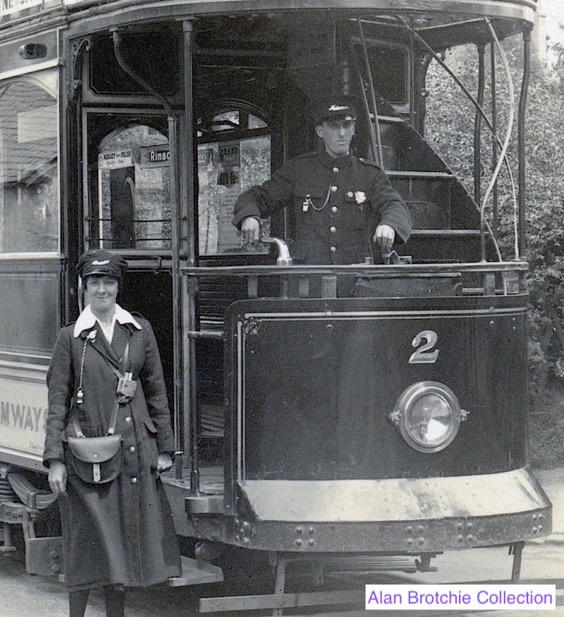 Falkirk and District Tramways Tram No 2 and conductress