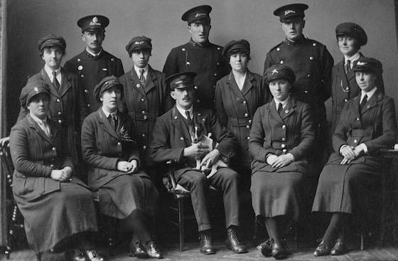 Falkirk and District Tramways company staff photo 1916