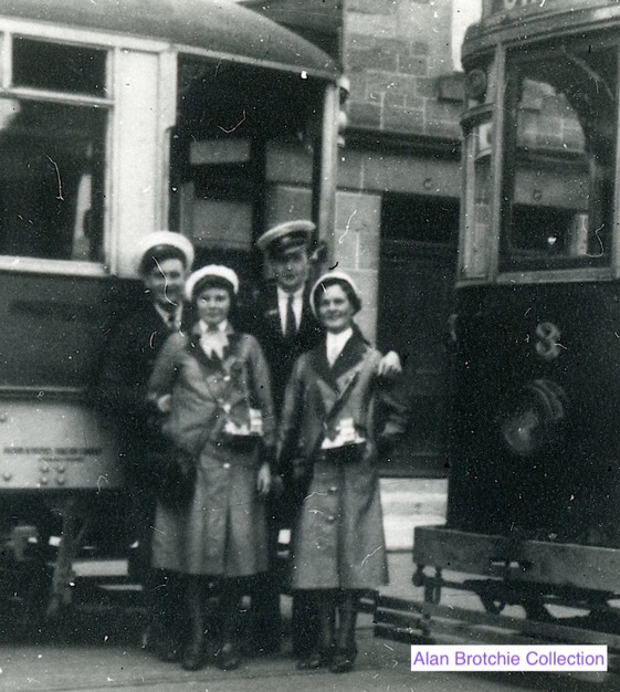 Falkirk and District Tramways last day crew