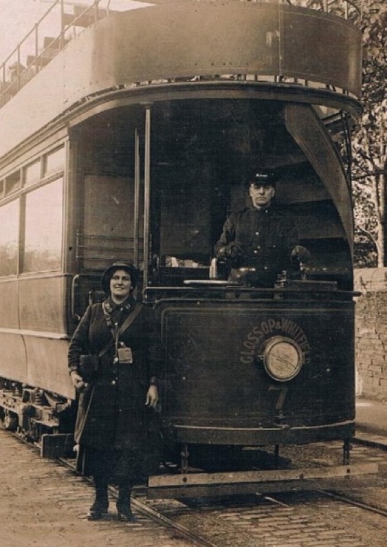 Glossop Tramways Great War conductress and motorman Aaron Howard