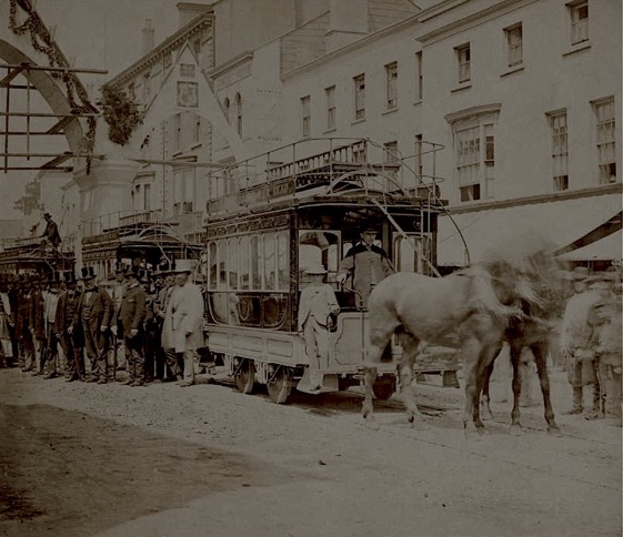 Cardiff Tramways Company opening day 1872