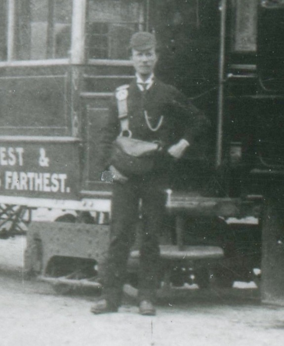 Coventry and District Tramways steam tram conductor
