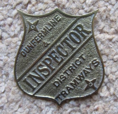Dunfermine and District Tramways Inspector's cap badge