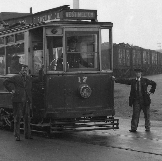Dearne District Light Railway Tram No 17 at Manvers Main on 28th September 1933