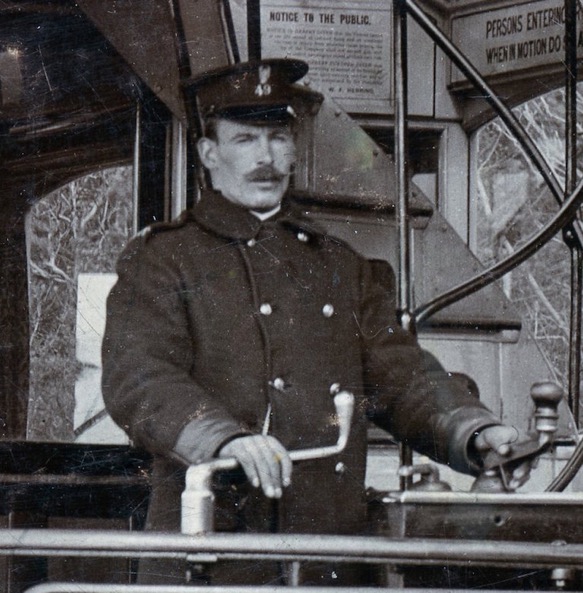 Greenock and Port Glasgow Tramways tram driver
