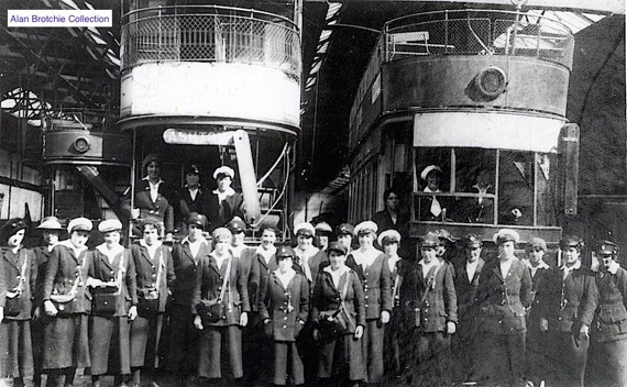 Greenock and Port Glasgow Tramways Great War conductresses and drivers