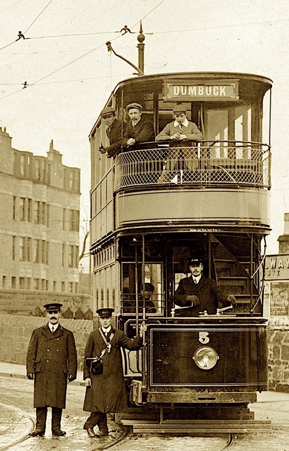 Dumbarton Burgh and County Tramways Tram No 5 circa 1907