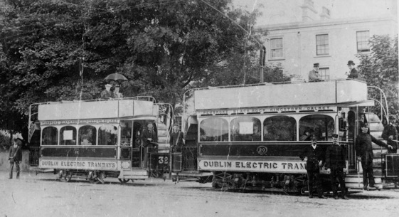 Dublin Southern District Tramways trams 32 and 20 1896