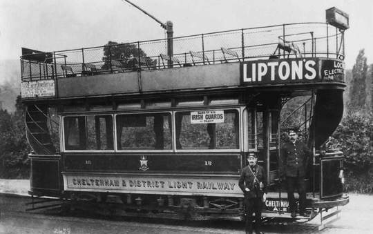 Cheltenham and District Light Railway Tram No 18 and crew