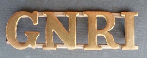 Fintona tram branch cap badge brass