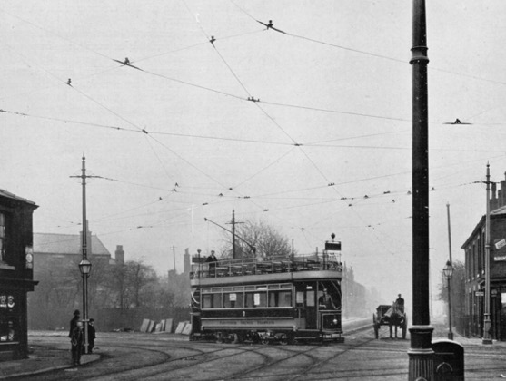 Farnworth Council Tramways tram Long Causeway and Albert Rd
