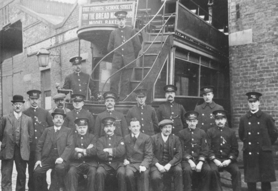 Darwen Corporation Tramways staff photo circa 1908
