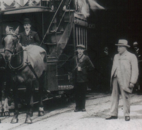 Darlington Tramways Woodland Rd Depot 18th August 1903 horse tram driver and conductor