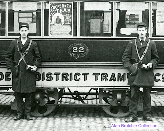 Dundee and District Tramway Horse Tram No 22 and crew