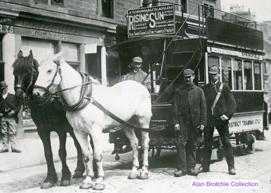 Dundee and District Tramway Horse Tram No 22 and crew
