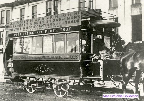 Dundee and District Tramway Horse Tram CI and driver