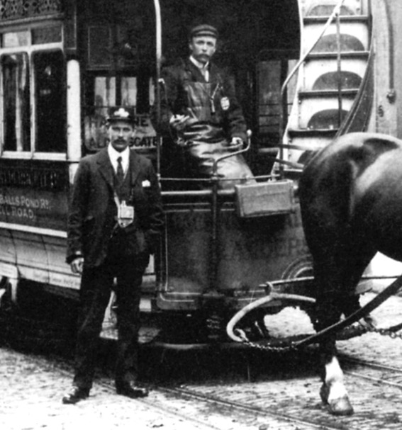 North Metropolitan Tramways horsecar crew