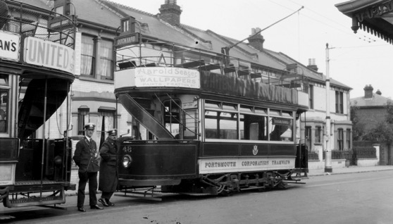 Portsmouth Corporation Tramways Tram 48 1930s