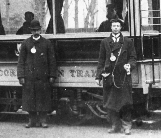 Portsmouth Corporation electric tram crews circa 1902