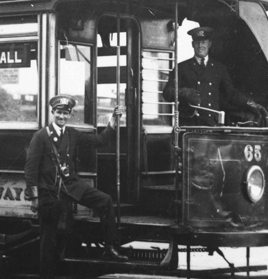 Portsmouth Corporation Tramways conductor and motorman driver circa 1930