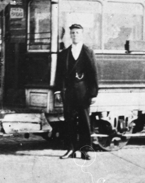 Portsmouth Corporations Tramways horse tram conductor