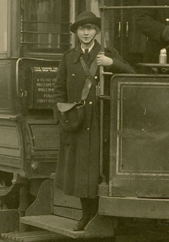 Paisley District Tramways Great War tram conductress
