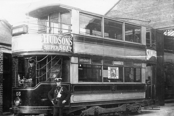 Paisley District Tramways tram No 55 Elderslie Depot
