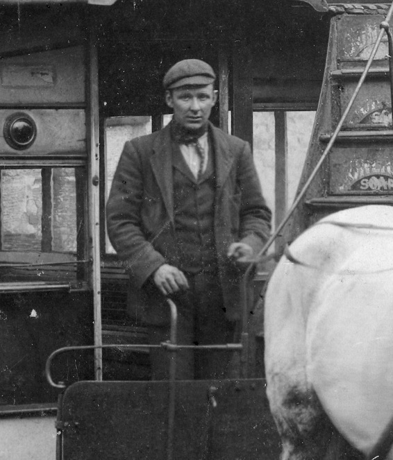 Paisley District Tramways Tram driver horse