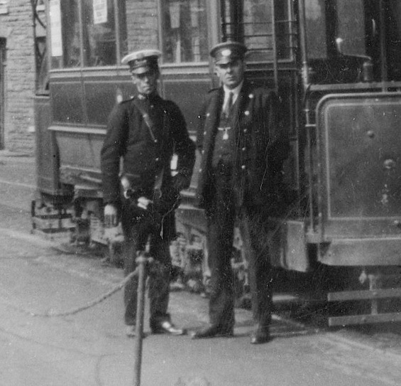 Pontypridd Urban District Tramways Tram No 21 and crew