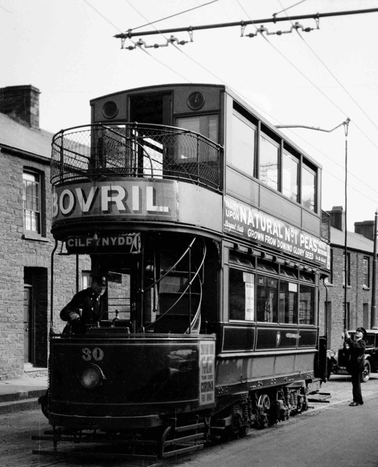 Pontypridd Urban District Tramways Tram No 30 and crew