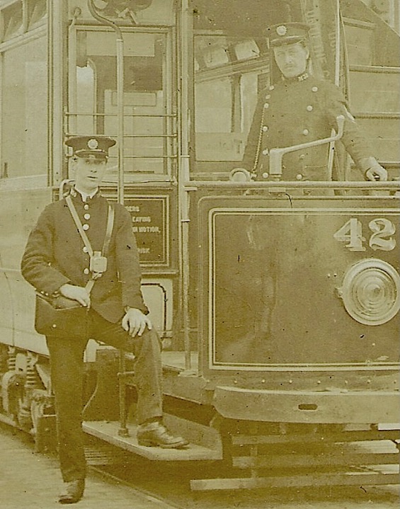 Oldham Corporation Tramways Tramcar No 42 and crew