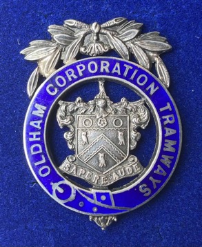 Oldham Corporation Tramways 25 years long service badge