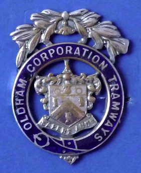 Oldham Corporation Tramways badge