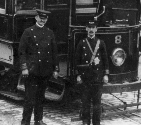 Rochdale Corporation Tramways Tram No 8 and crew